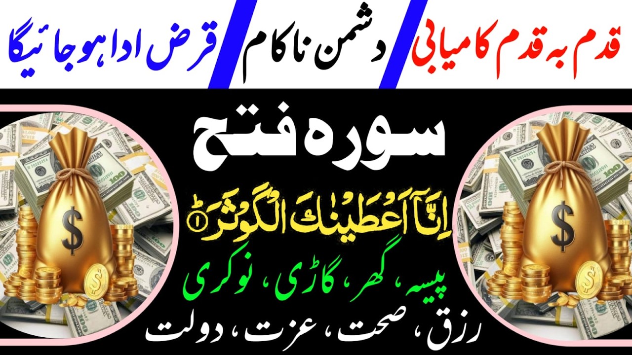 Surah Al-Kawthar & Surah Al-Fath | Powerful Tilawat | Rizq, Barkat & Kamyabi Ki Dua