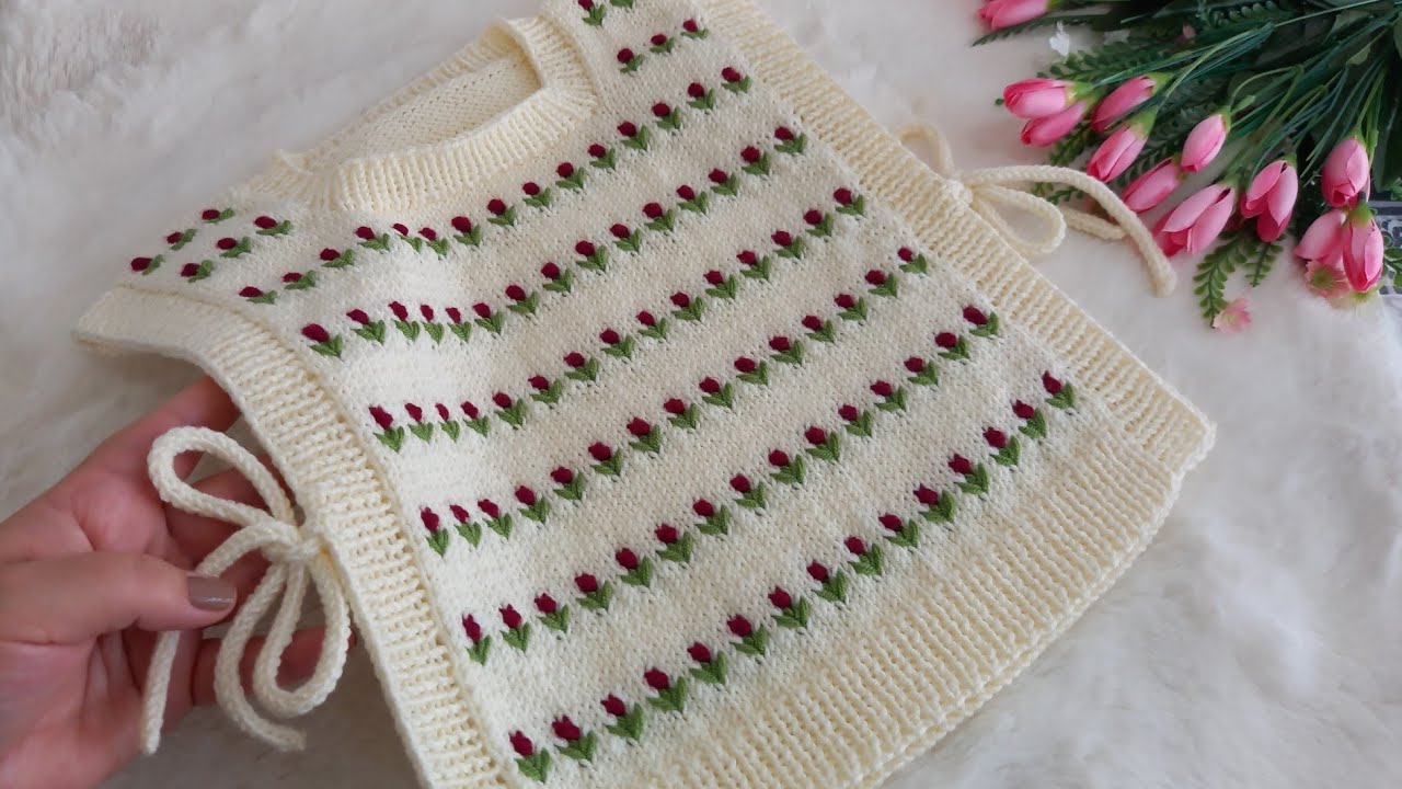 ✅️🍀3 Renk İple Ördüğüm Zara Süveter Modelim ✅️🍀{1☆2} Yaş Süveter Modeli ✅️🍀easy knitting pattern