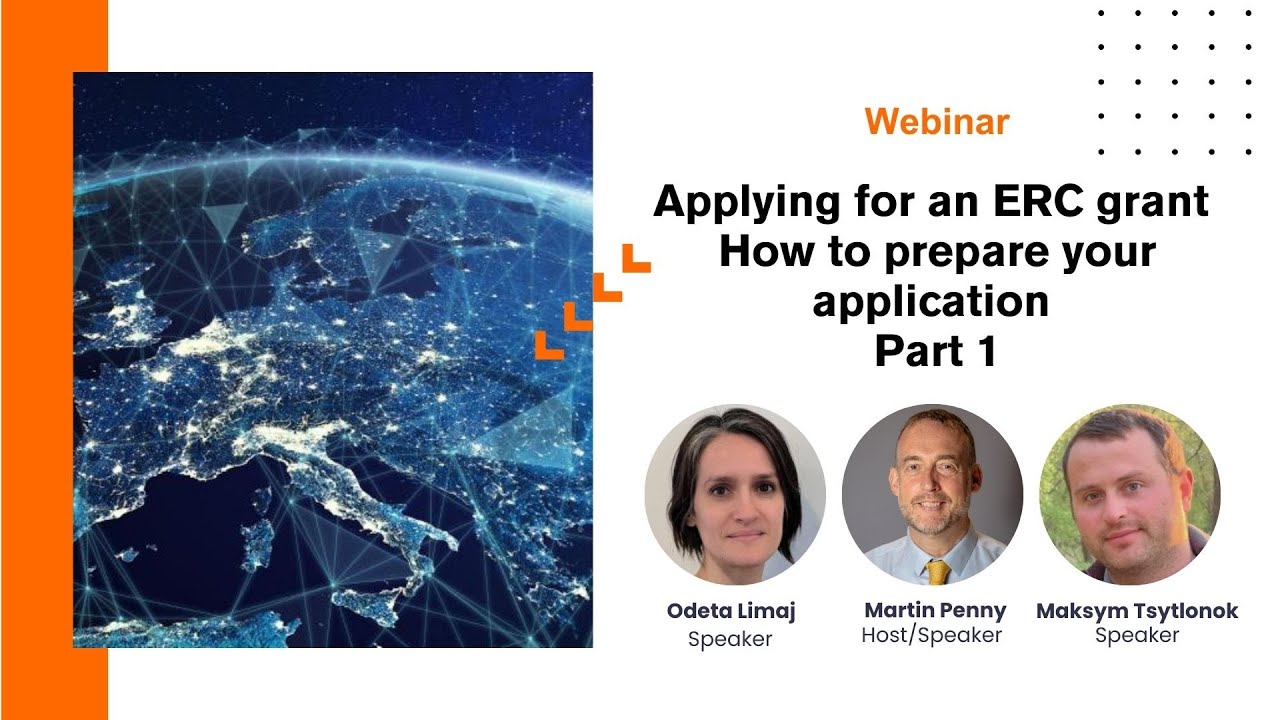 Webinar:  How to prepare a successful application for an ERC grant (Part 1)