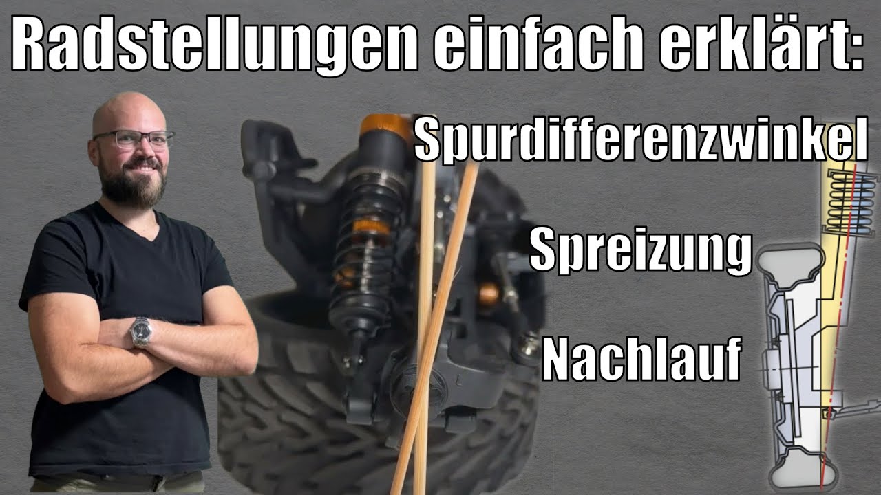Fahrwerk und Radstellungen:  Spurdifferenzwinkel, Spreizung, Nachlauf