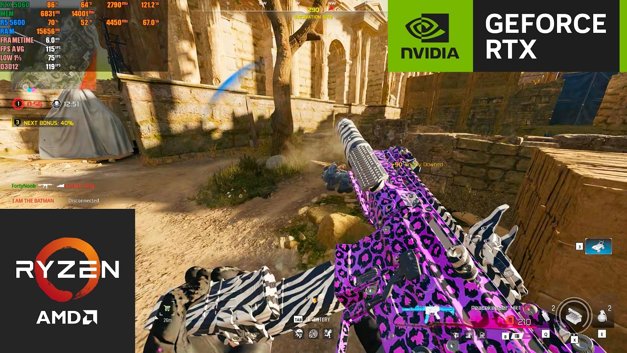 COD Warzone : RTX 5060 8GB + RYZEN 5 5600 (1080P Competitive Settings Nvidia DLAA Benchmark)