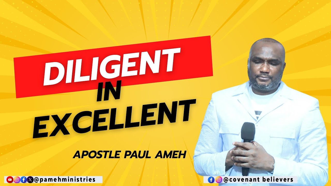 DILIGENT IN EXCELLENT - APOSTLE PAUL AMEH