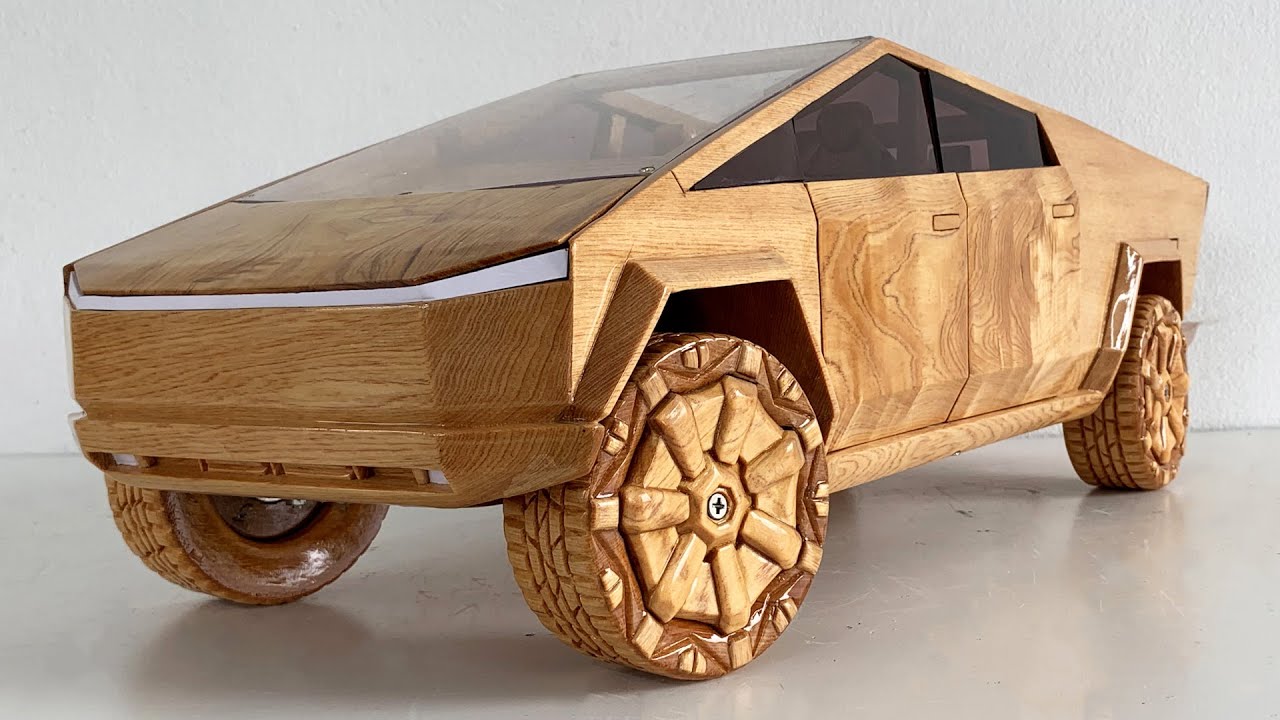 Резьба по дереву - Tesla Cybertruck (Tesla Truck) - Искусство деревообработки