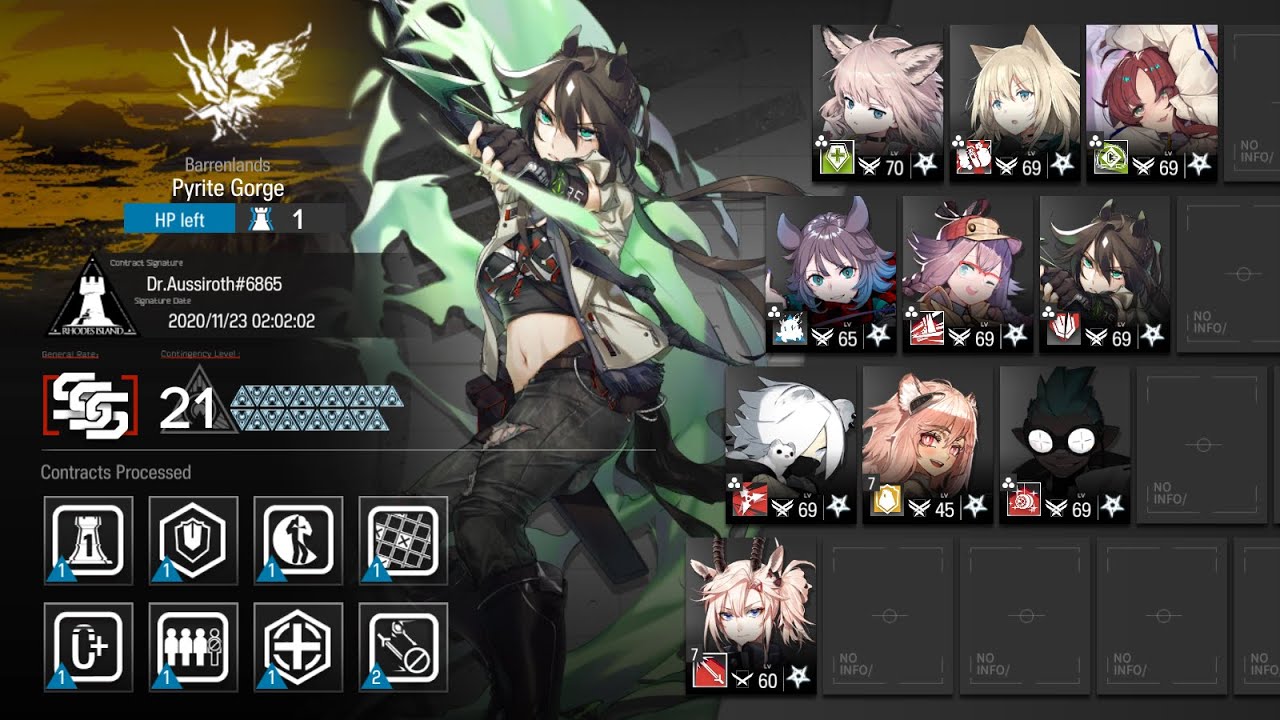 [Arknights] CC1 Pyrite Gorge 4* Only Risk 21