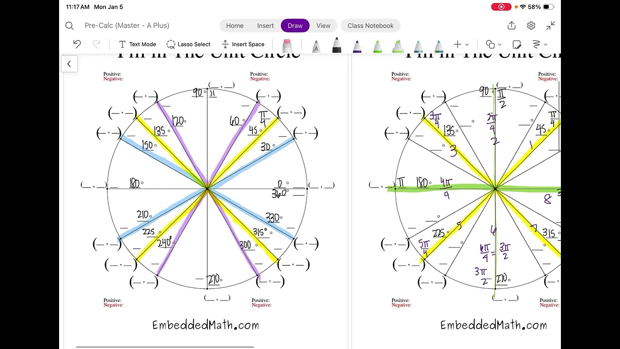 Unit Circles: Radians
