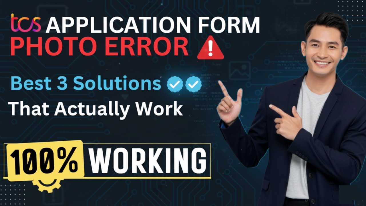 TCS Photo Upload Problem &mdash; Face Not Detected Error Fixed | 3 Best Working Solutions