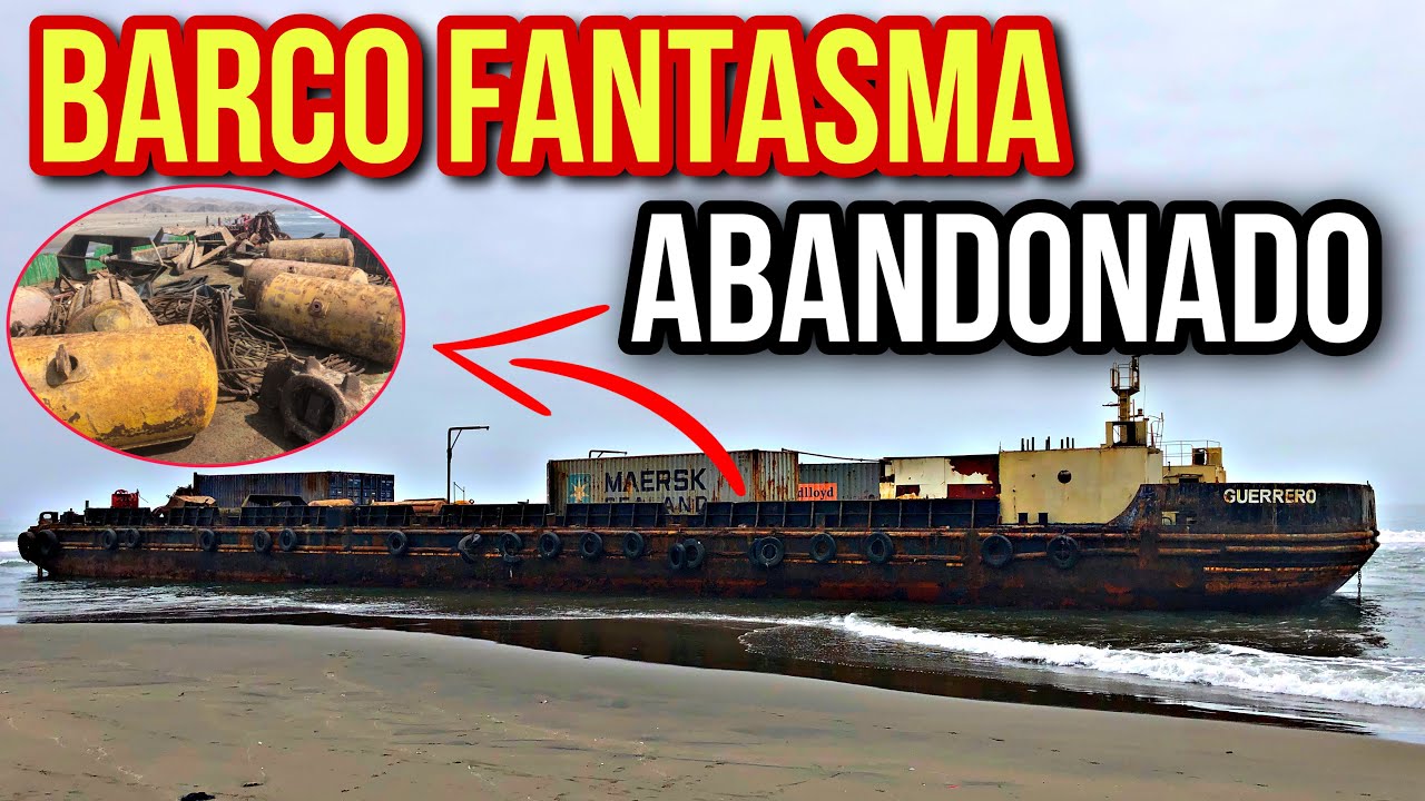 BARCO ABANDONADO en playa costa  azul ventanilla callao / FANTASMA !!