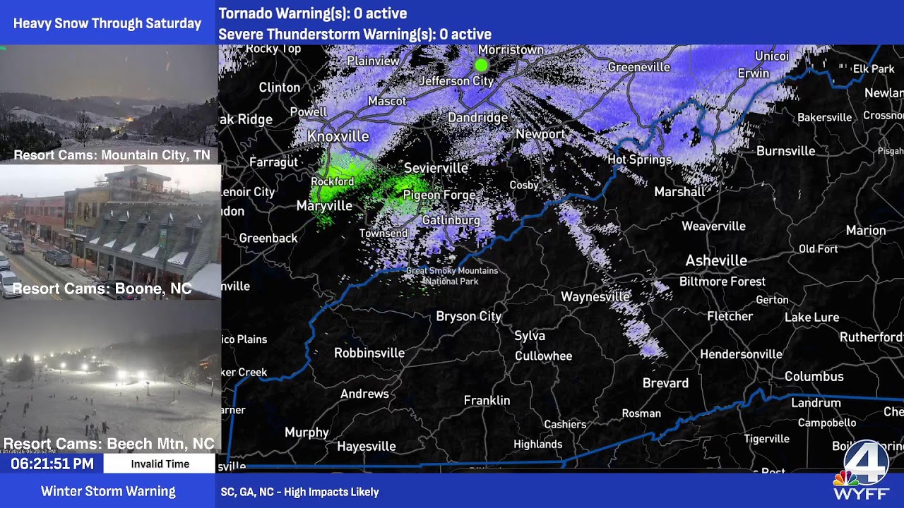 LIVE: Snow Begins to Spread South/East
