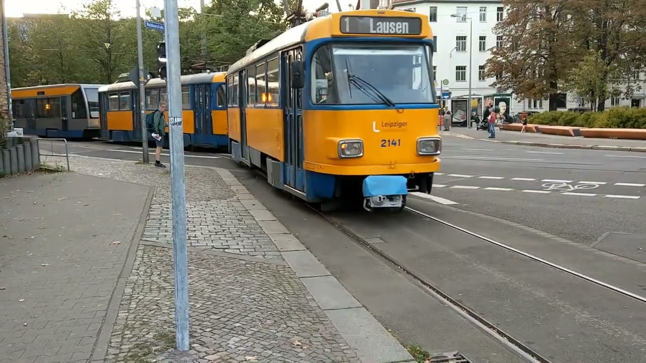 Leipzig: Straßenbahnen / Trams – Das Gleisdreieck am Stannebeinplatz