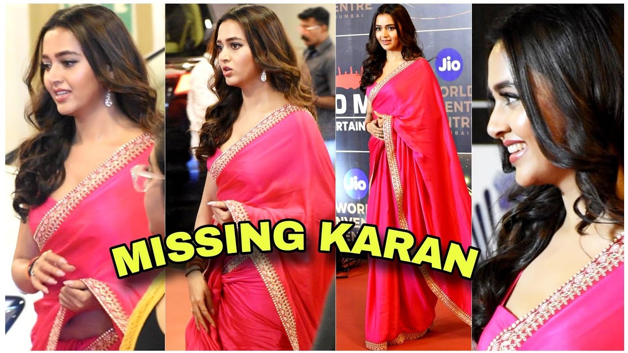 Tejasswi Prakash arrives in ELEGANT Saaree at Umang Awards in Mumbai | Tejran | Tejasswi Prakash