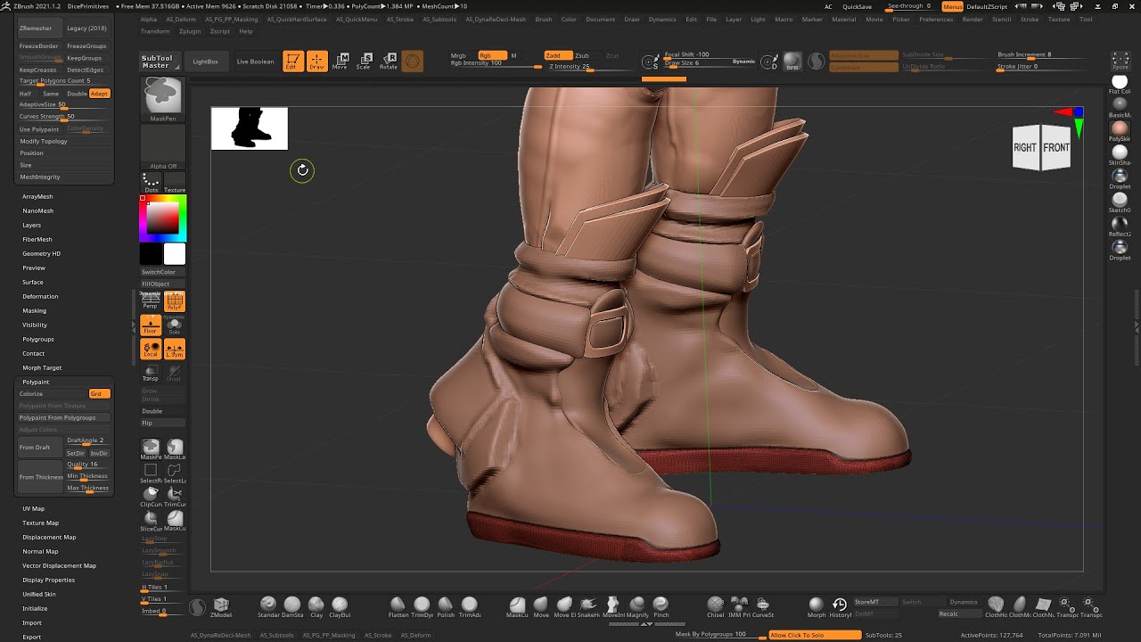 ZBrush Quick Tip: Preserving Polygroups with Dynamesh