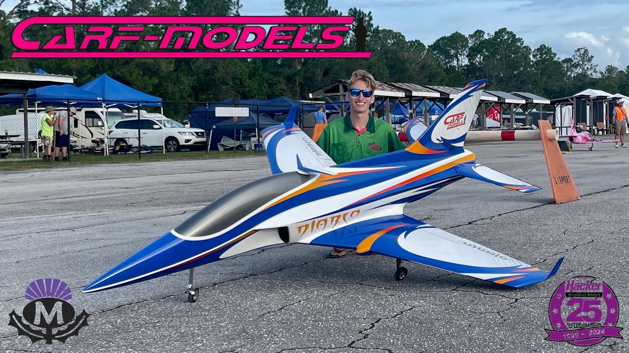 DIABLO - CARF Models - RC THRUST VECTOR JET PLANE - BY MAX CHRUBASIK - JETS OVER DELAND