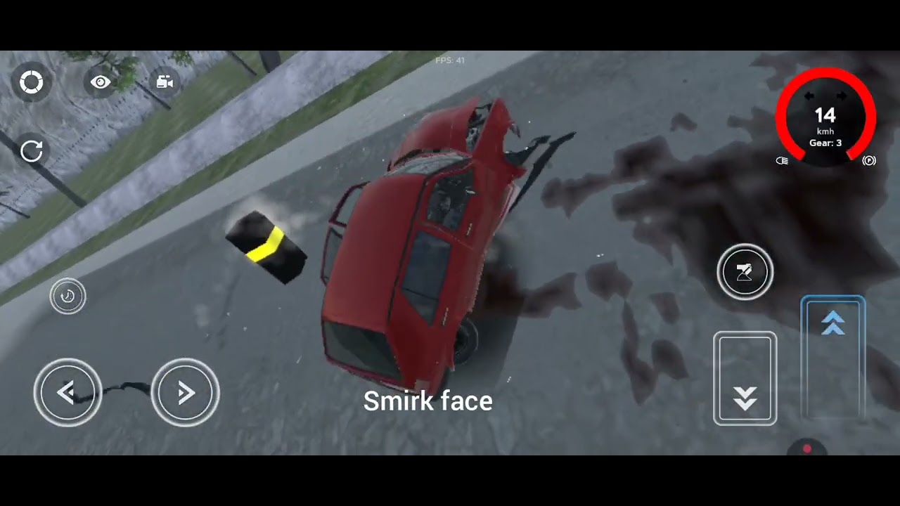 Crashing cars on cliff of rag