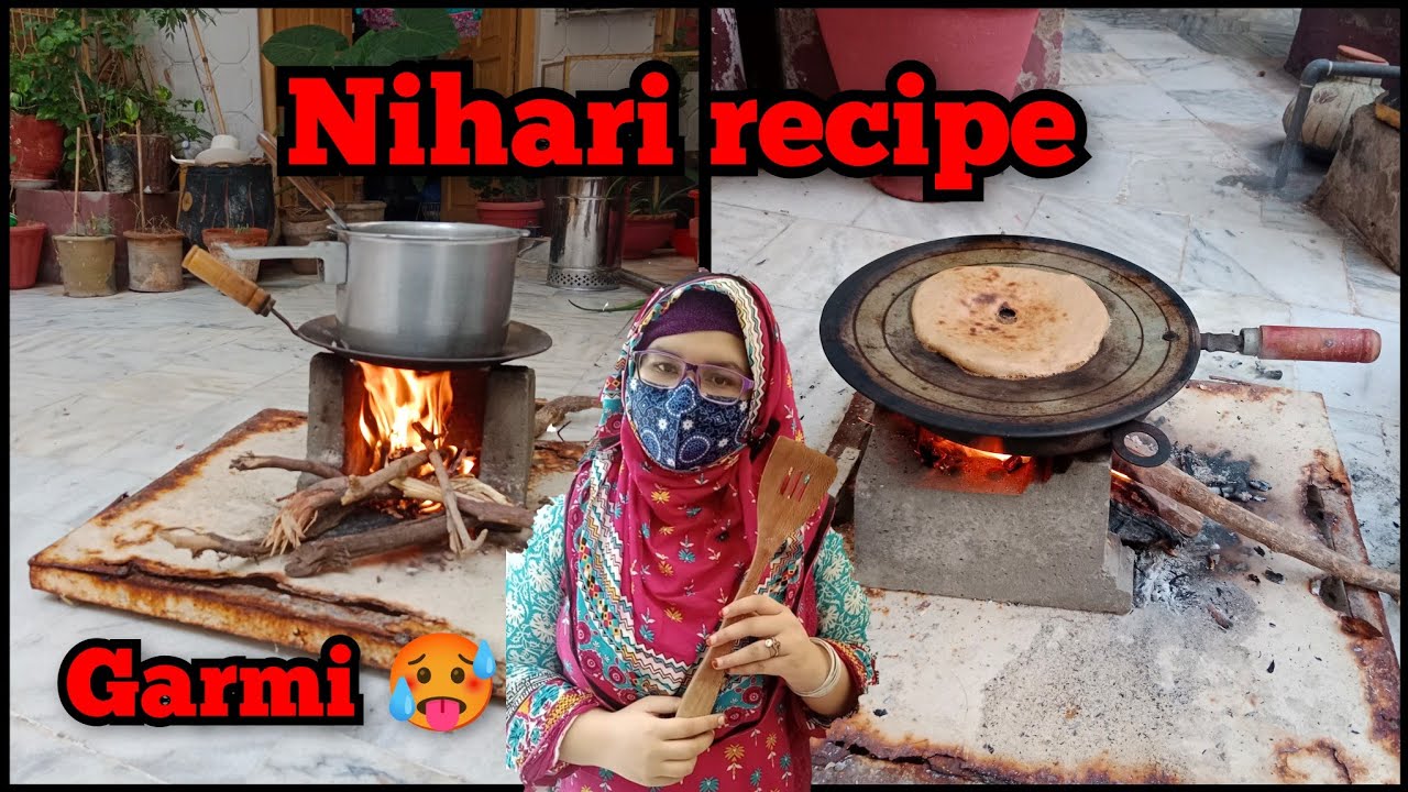Nihari recipe | nihari cooking on fire | Garmi 🥵| tawa roti by Areesha Naseer Ahmed Khan