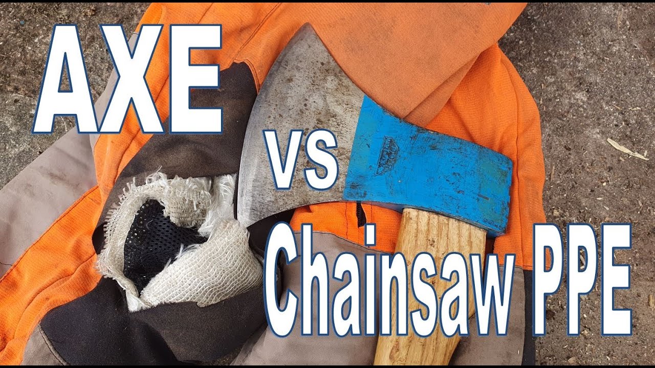 Axe vs Chainsaw PPE Trousers and Chaps