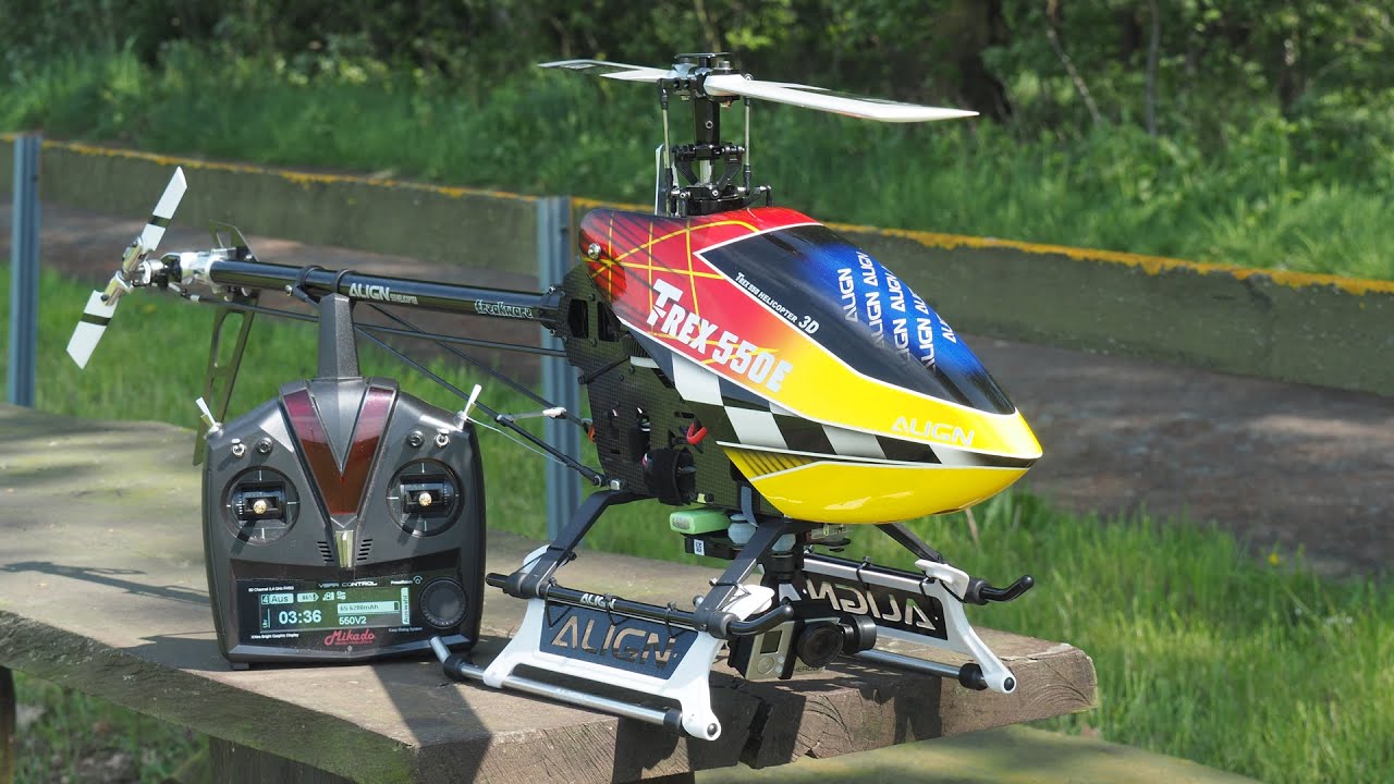 camera rc heli Align T-Rex 550 V2 - Kamera Helikopter - GoPro Hero - Walkera G-3D