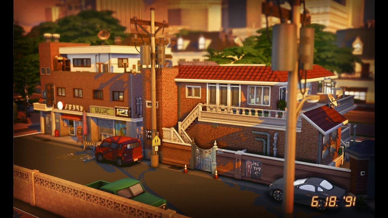 Korean Retro Houses 한국 주택가┃The Sims 4┃Stop motion┃NoCC