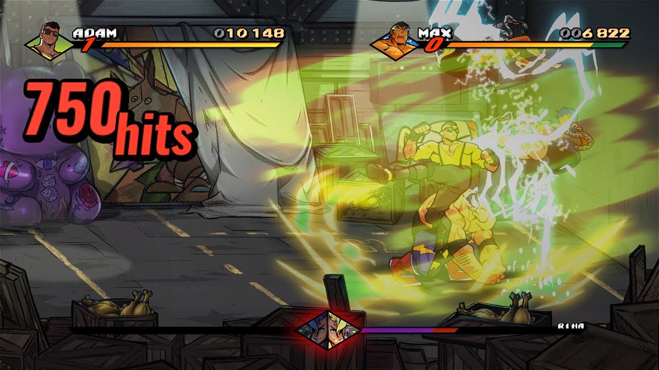Streets of Rage 4 - Stage 8 - Full Stage Combo - 2 players - Mania+
