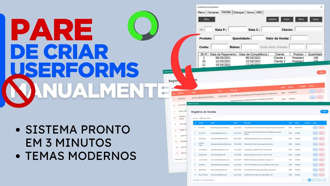 Transforme QUALQUER Planilha em um Sistema Profissional em 3 minutos.