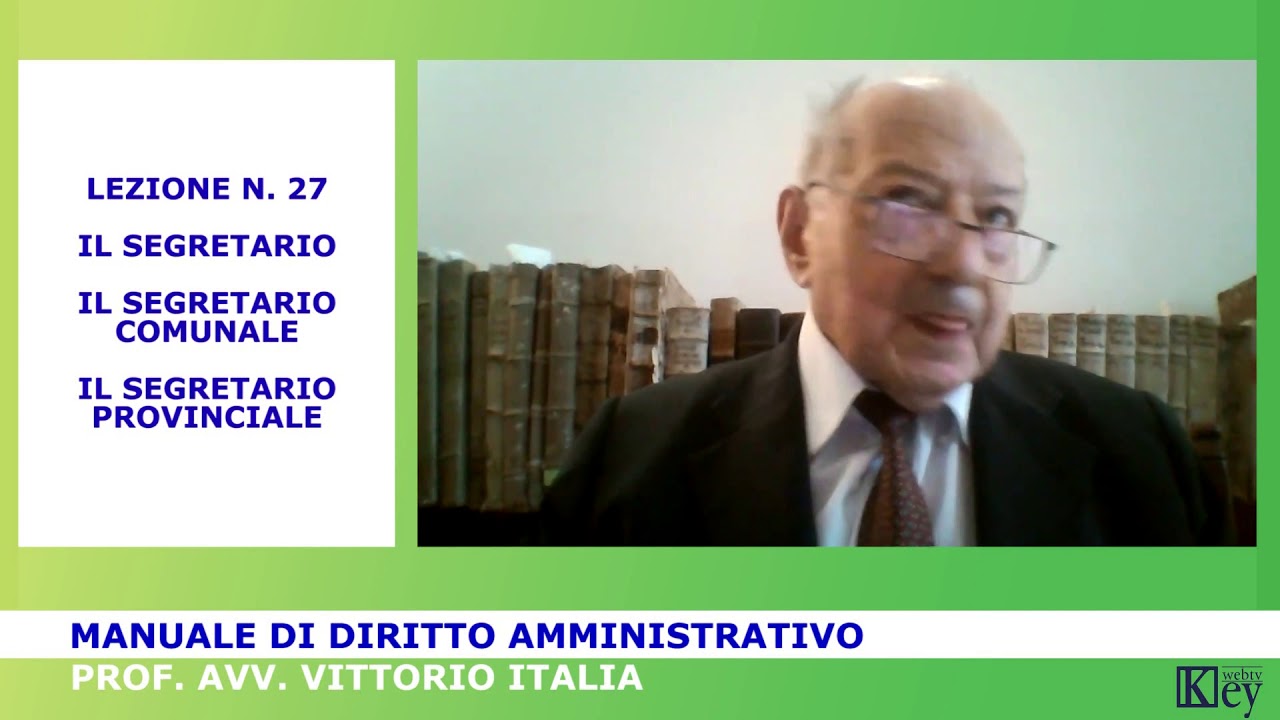 Manuale di Diritto amministrativo - Lezione 27 - Il segretario
