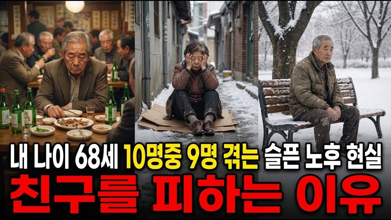 내 나이 68세 10명중 9명 겪는 슬픈 노후 현실 친구를 피하는 이유...