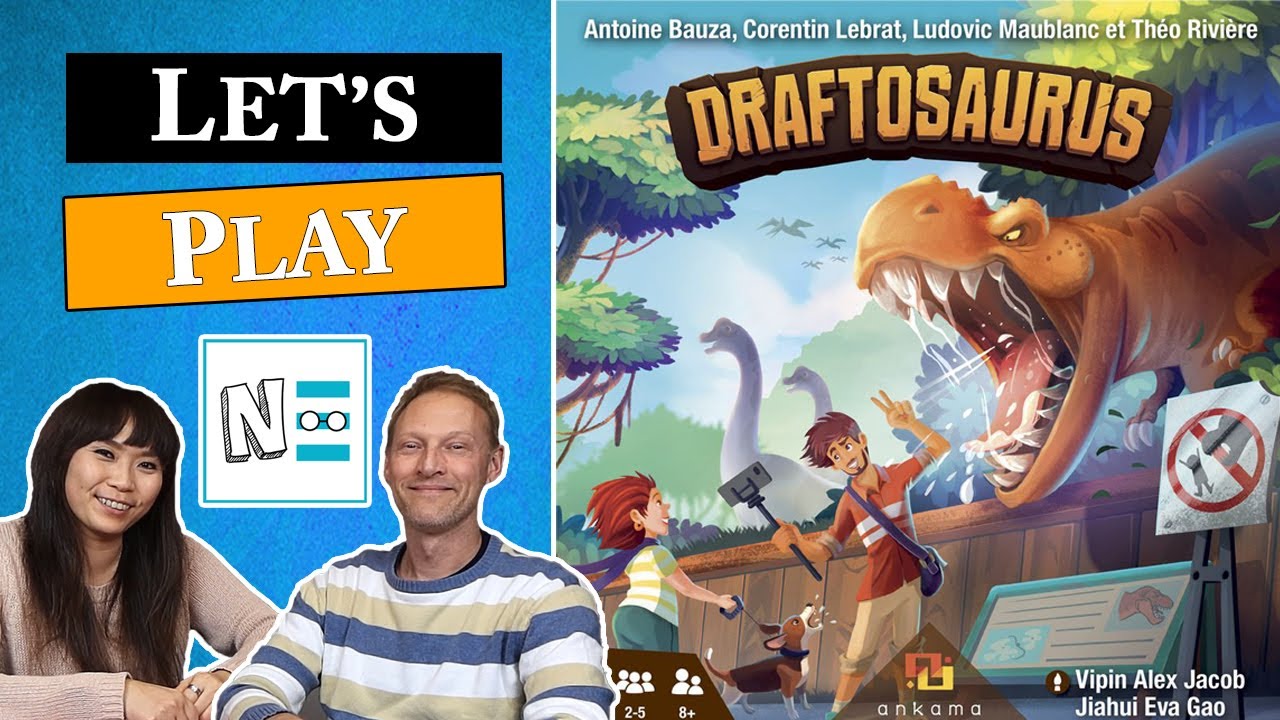 Let's Play  DRAFTOSAURUS! Teach and Full Playthrough - Board Game Video