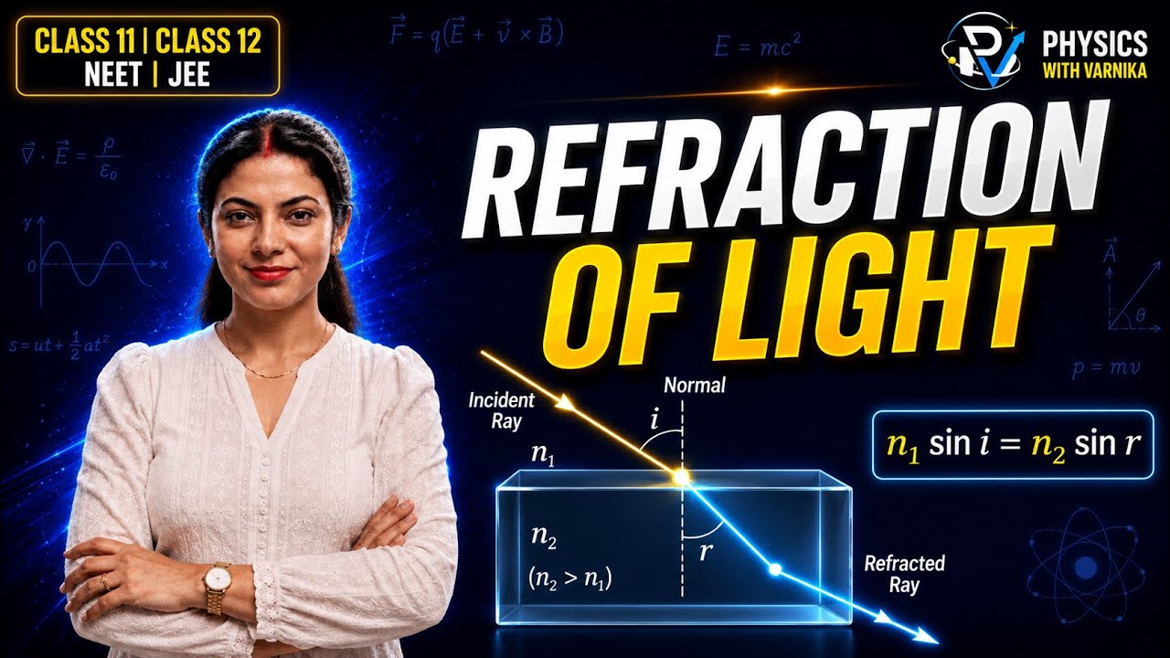 Class 12 Physics | Refraction of Light | Laws of Refraction | Refractive Index Explained