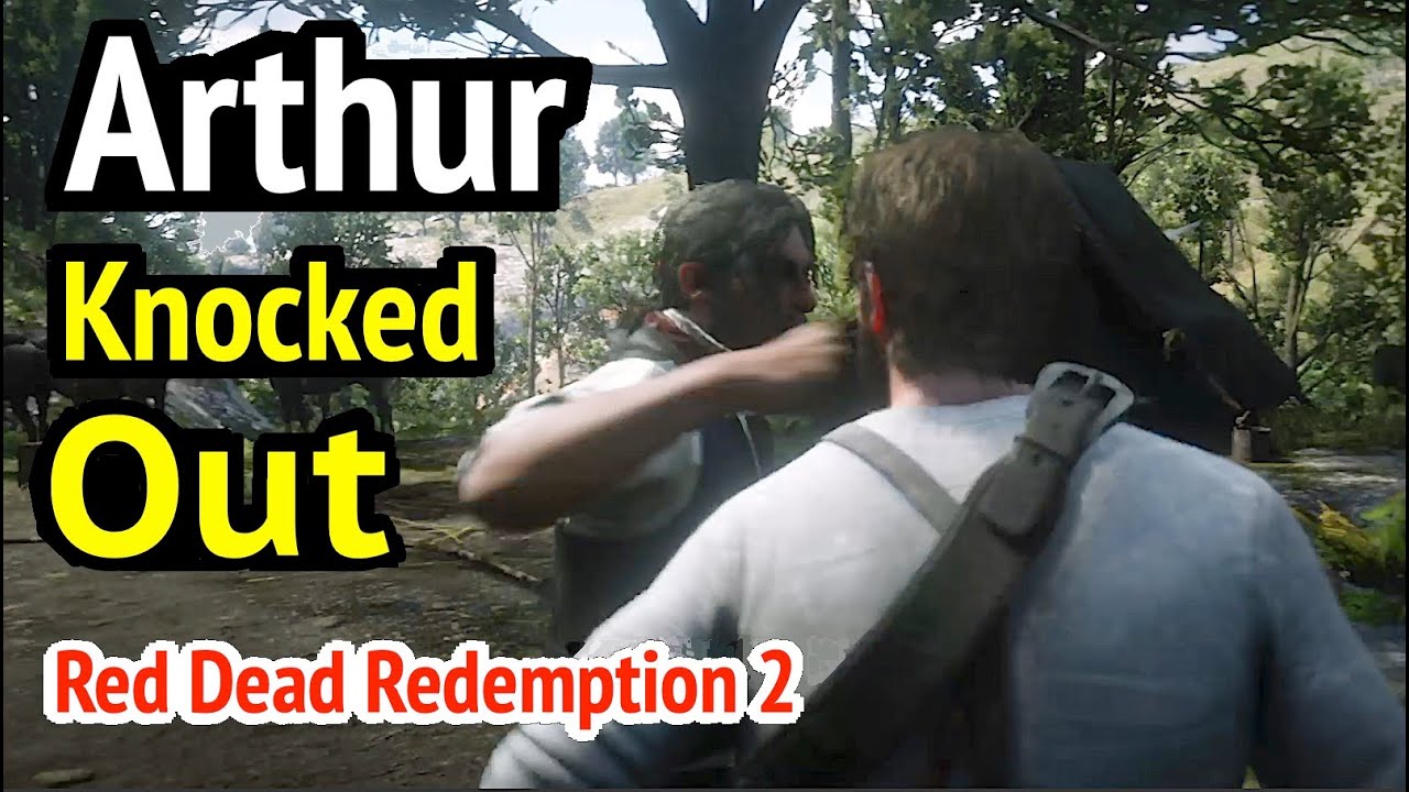 Arthur Knocked Out in Red Dead Redemption 2 (RDR2) Special Rare Camp Antagonize Conversations