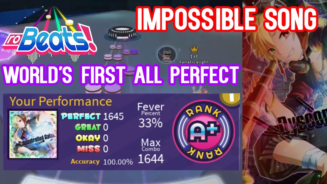 [World's First] ROBLOX RoBeats - Dyscontrolled Galaxy (Hard) PFC | 100% FC A+