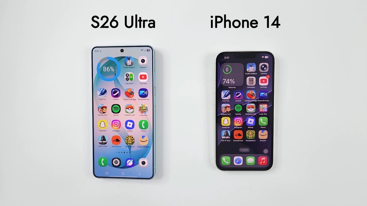 iPhone 14 vs Samsung S26 Ultra Speed Test Comparison 