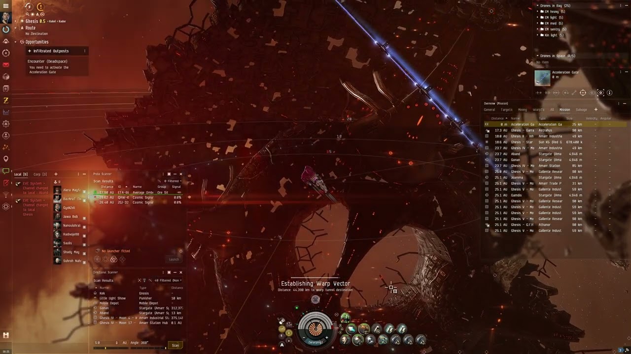 Eve Online - Dominix Level 4 mission gameplay - Infiltrated Outposts