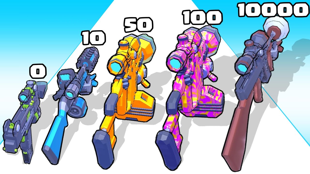 Weapon Master Gun Shoot Run - Level Up Weapon Max Level Gameplay