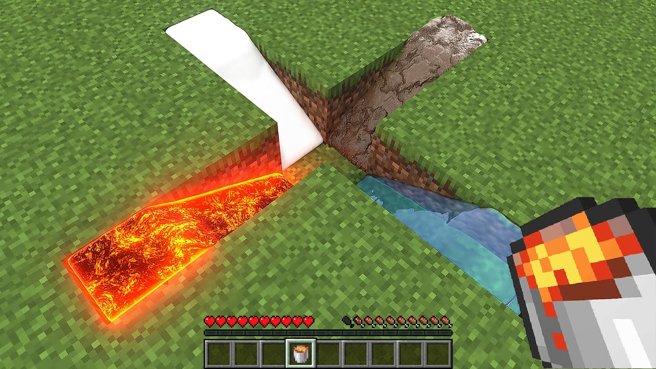 Realistic Water vs Lava vs Mud vs Milk (what will happen?) - Minecraft Compilation