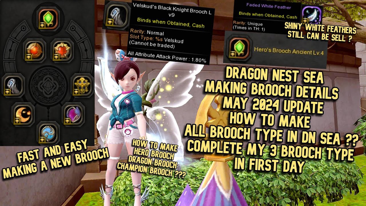 How To Make All Type Brooch in DN SEA : All Brooch Details May 2024, Complete My Brooch in First Day
