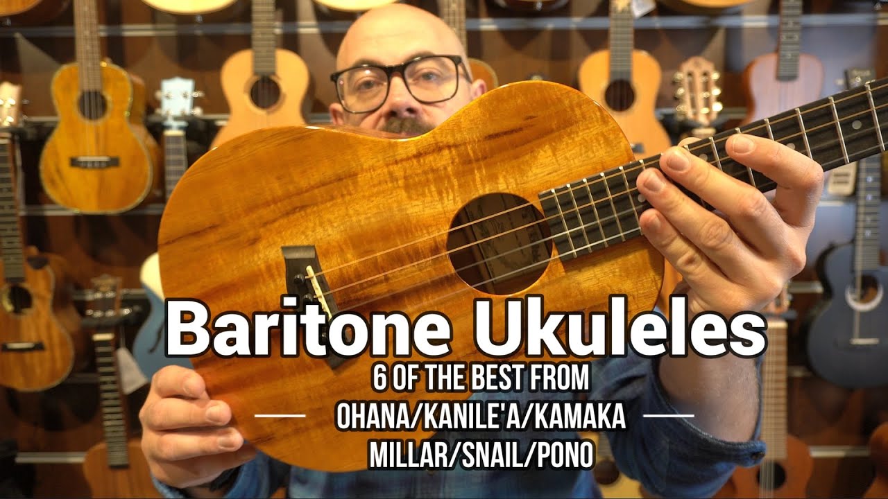 6 x Awesome Baritone Ukuleles - Ohana/Kanile'a/Kamaka/Millar/Pono/Snail