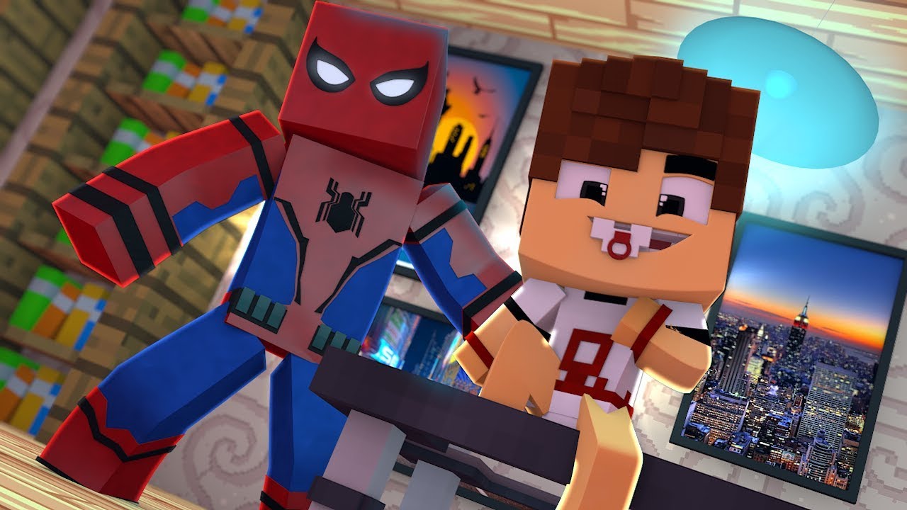 BEB&Ecirc; RICK CONHECEU O MENINO ARANHA NO MINECRAFT