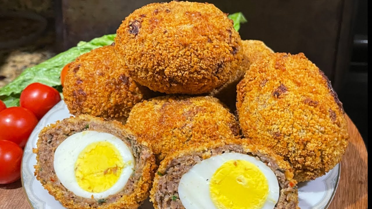 THE PERFECT SCOTCH EGGS RECIPE | CRUNCHY AIR FRYER SCOTCH EGGS (2 WAYS ) | PERFECTLY BOILED EGGS