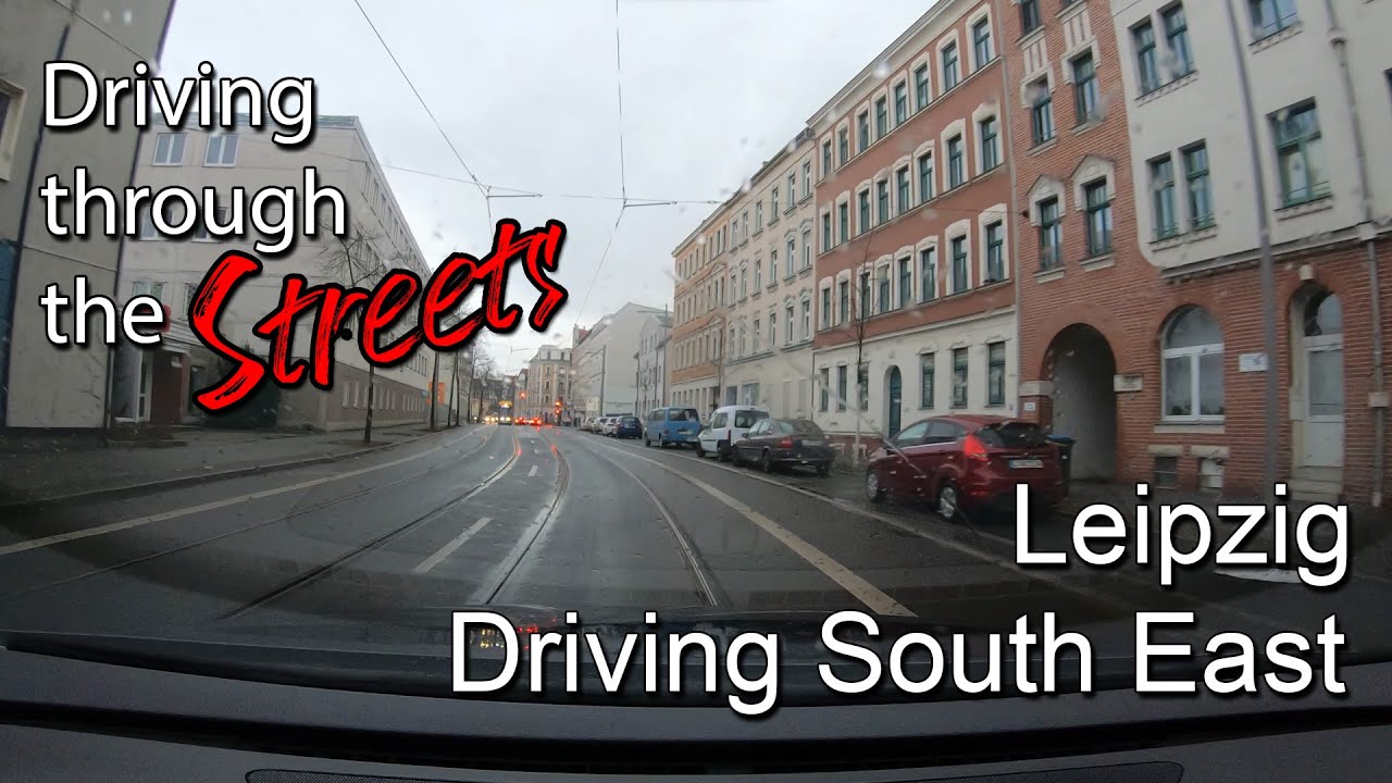 Leipzig Germany: Driving South East | Driving through | 4k 60fps ULTRA HD (UHD)