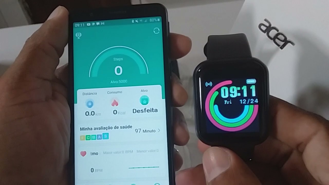 COMO CONFIGURAR O SMARTWATCH  D20 Y68 COM O APP FIT PRO