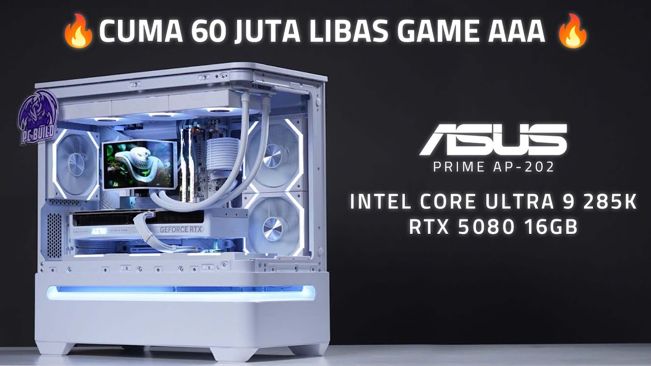 RAKIT PC 60 JUTAAN PAKAI INTEL CORE ULTRA 9 285K + RTX 5080 16GB - Gaming 2K Rata Kanan 🔥