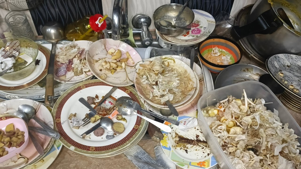 Overloaded Sink Cleanup | Real Life Kitchen Mess 🤯