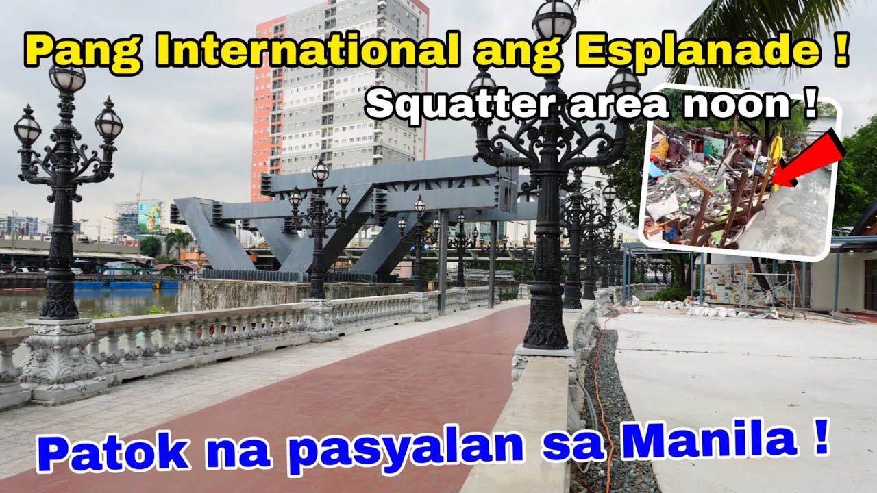 Pang International Vibe na Esplanade ! Dating Squatter area ! Arroceros Park - Mcrthur Bridge Manila