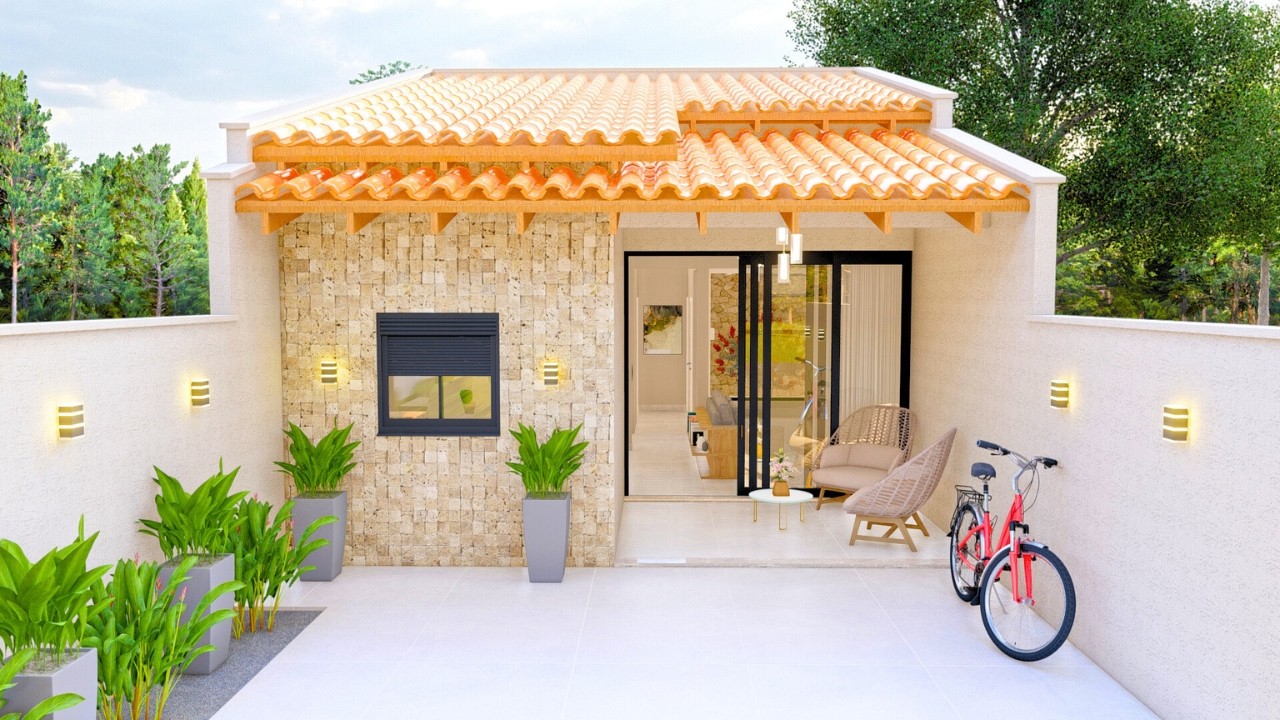 CASA PEQUENA, MODERNA E ACONCHEGANTE  │ 2 QUARTOS │ECONÔMICA COM PLANTA BAIXA