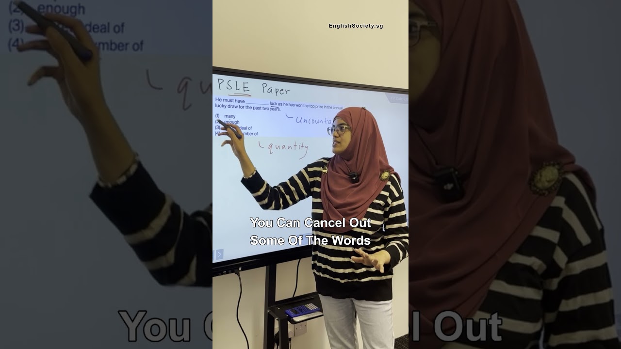 PSLE English Past Paper Vocabulary Qn #grammar #psle #english