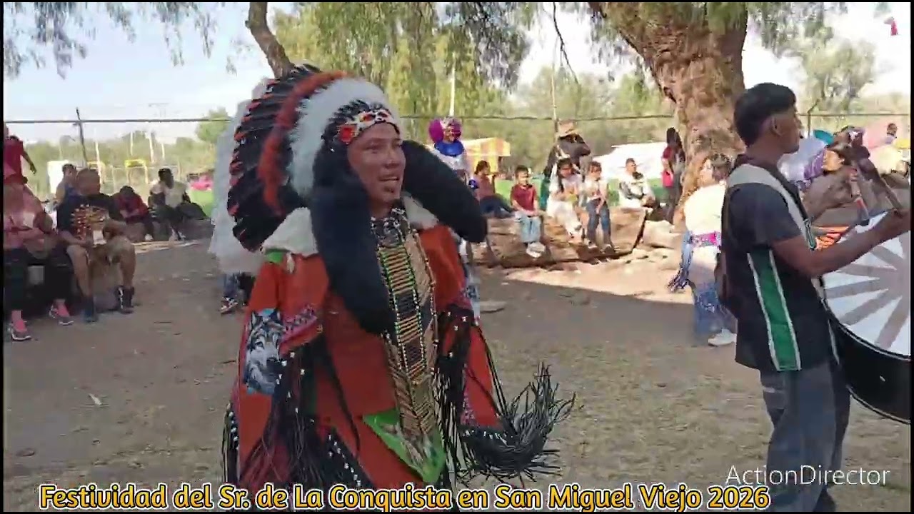 San Miguel Viejo Festividad del Señor de la Conquista 2026 parandes Danza Siksika Nuevos Guerreros 🥁