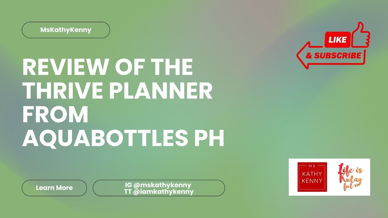 Обзор ежедневника Thrive Planner от Aqua Bottles PH.