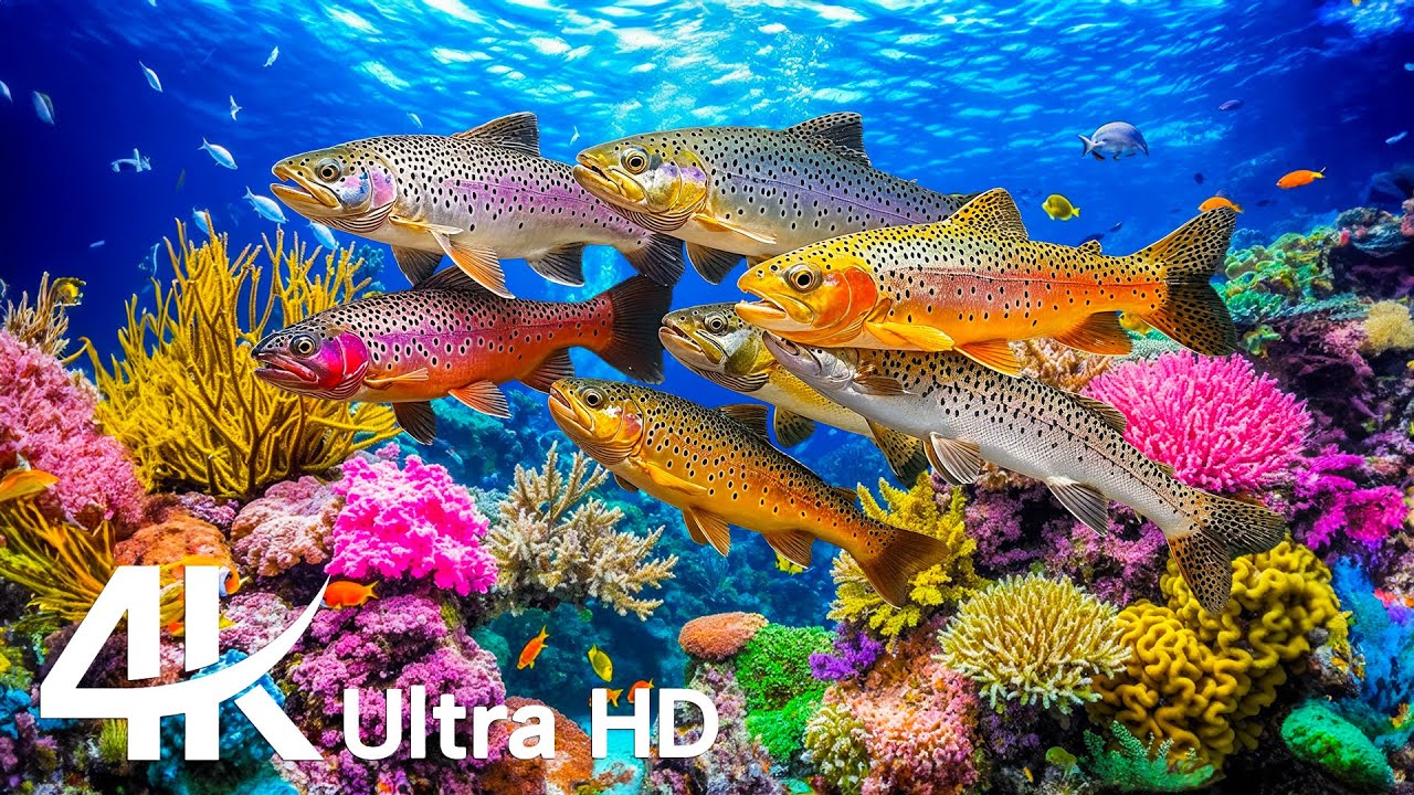 Ocean 4K - Beautiful Coral Reef Fish in Aquarium, Sea Animals for Relaxation, 4K Video Ultra HD #5