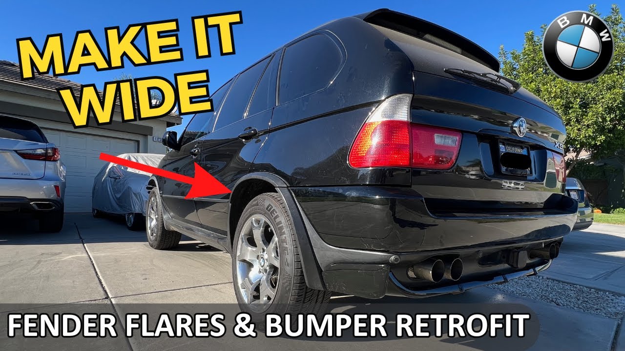 BMW X5 Rear End Conversion - Retrofitting BMW E53 X5 iS Bumper & Fender Flares | BOND Garage