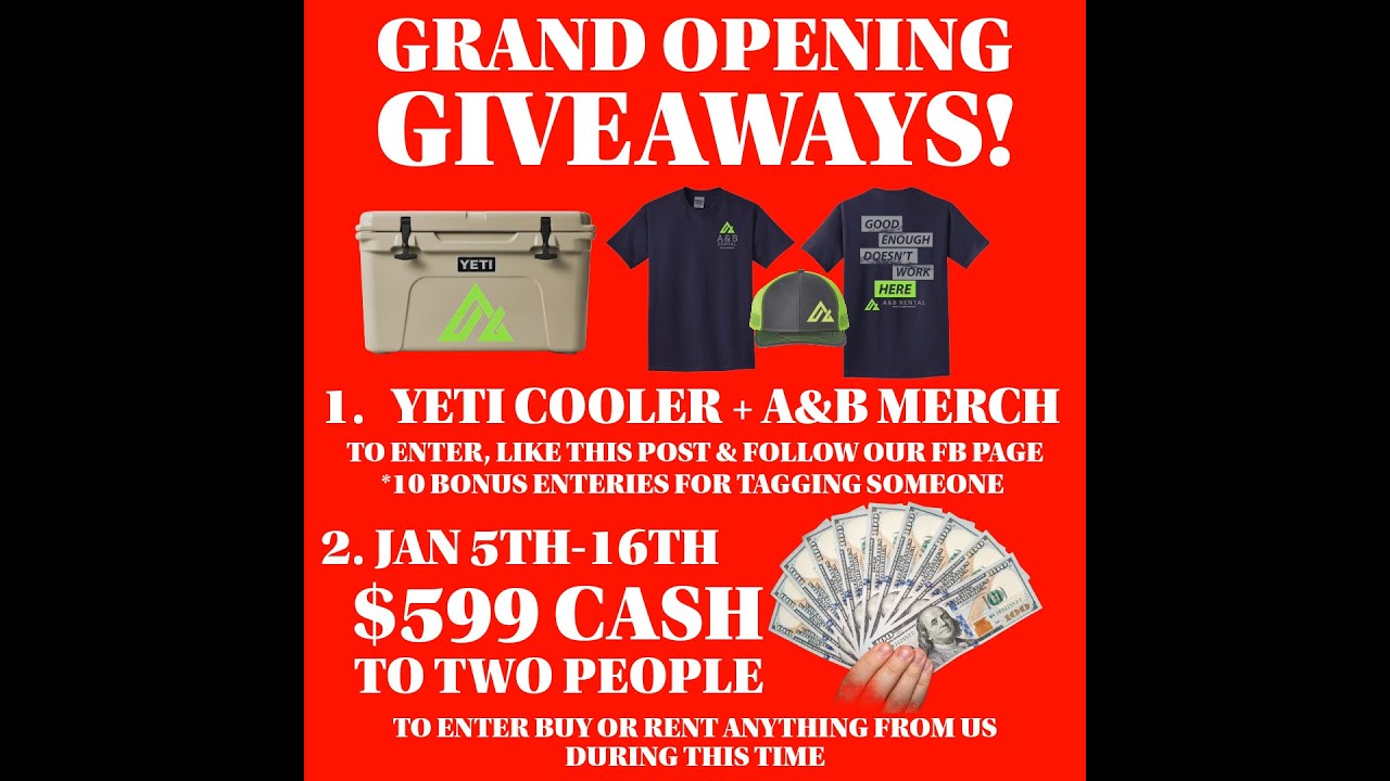 Sterling Co Grand Opening A&B Tool & Equipment Rental 