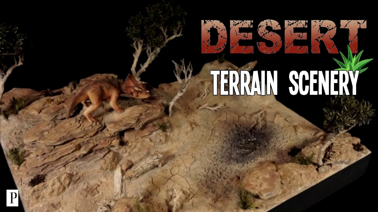 How To Make Realistic Desert Terrain Scenery - Triceratops Diorama